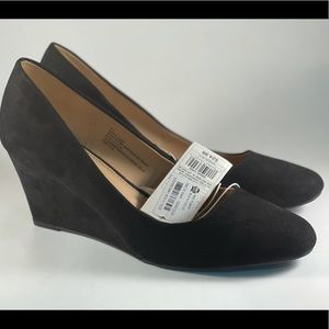 Women's Black Round Toe Wedge Pumps CHOOSE SIZE